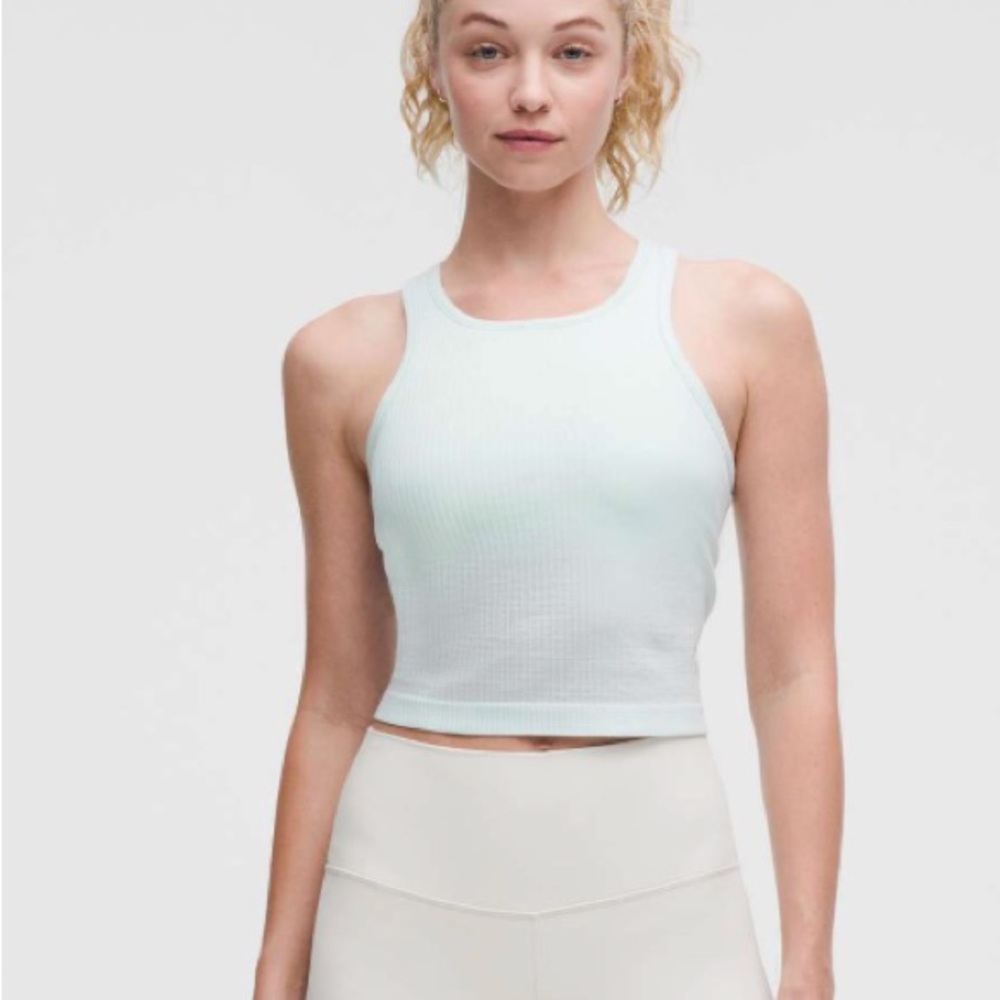 Mint Breeze Ebb to Street Cropped Racerback Tank Top